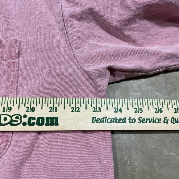 VTG Three Rivers Pink Denim Button Down Shirt USA Made 80s M - Picture 4 of 6